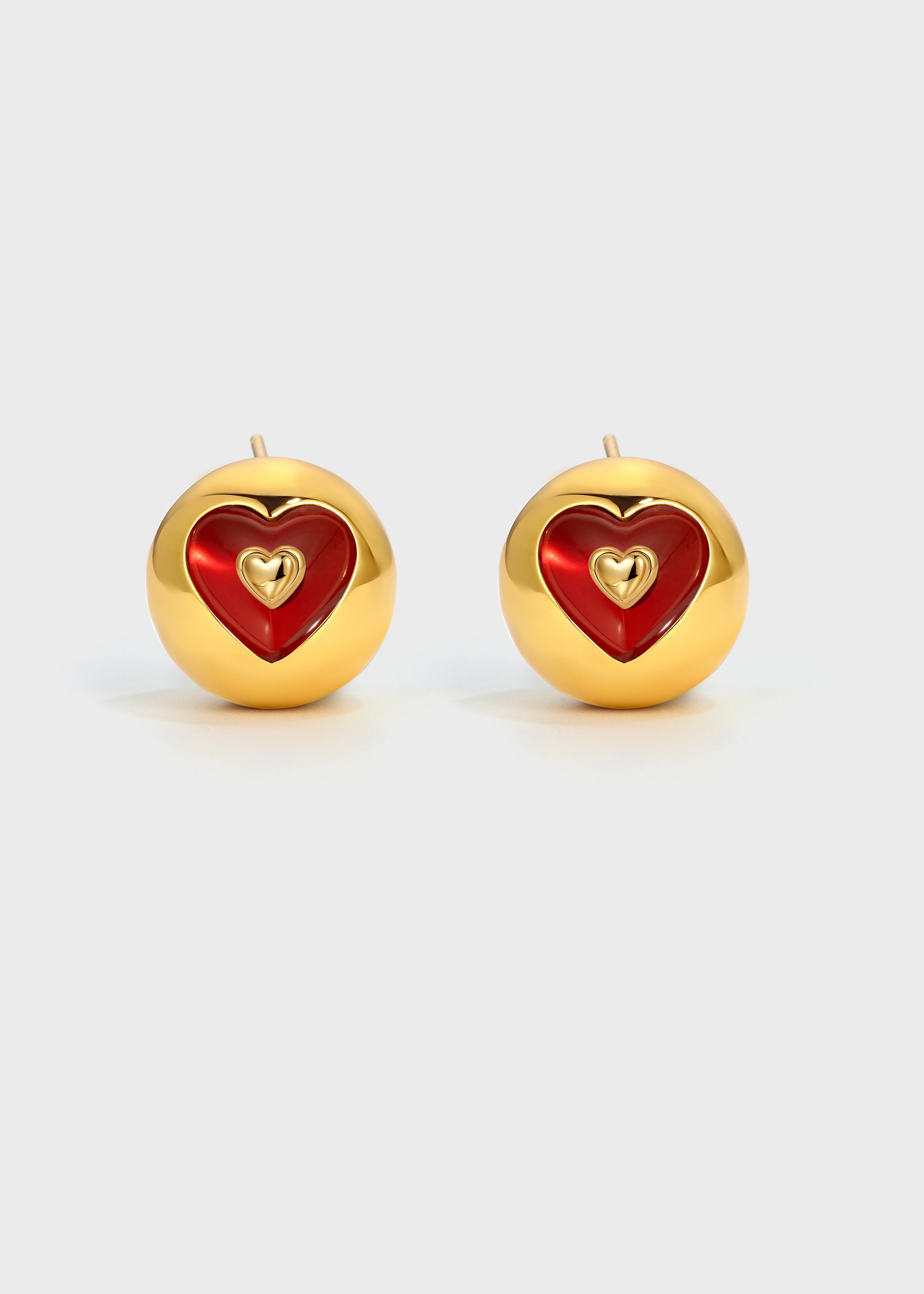 Nocturne Heart Chunky Stud Earrings