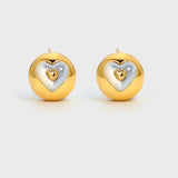 Nocturne Heart Chunky Stud Earrings