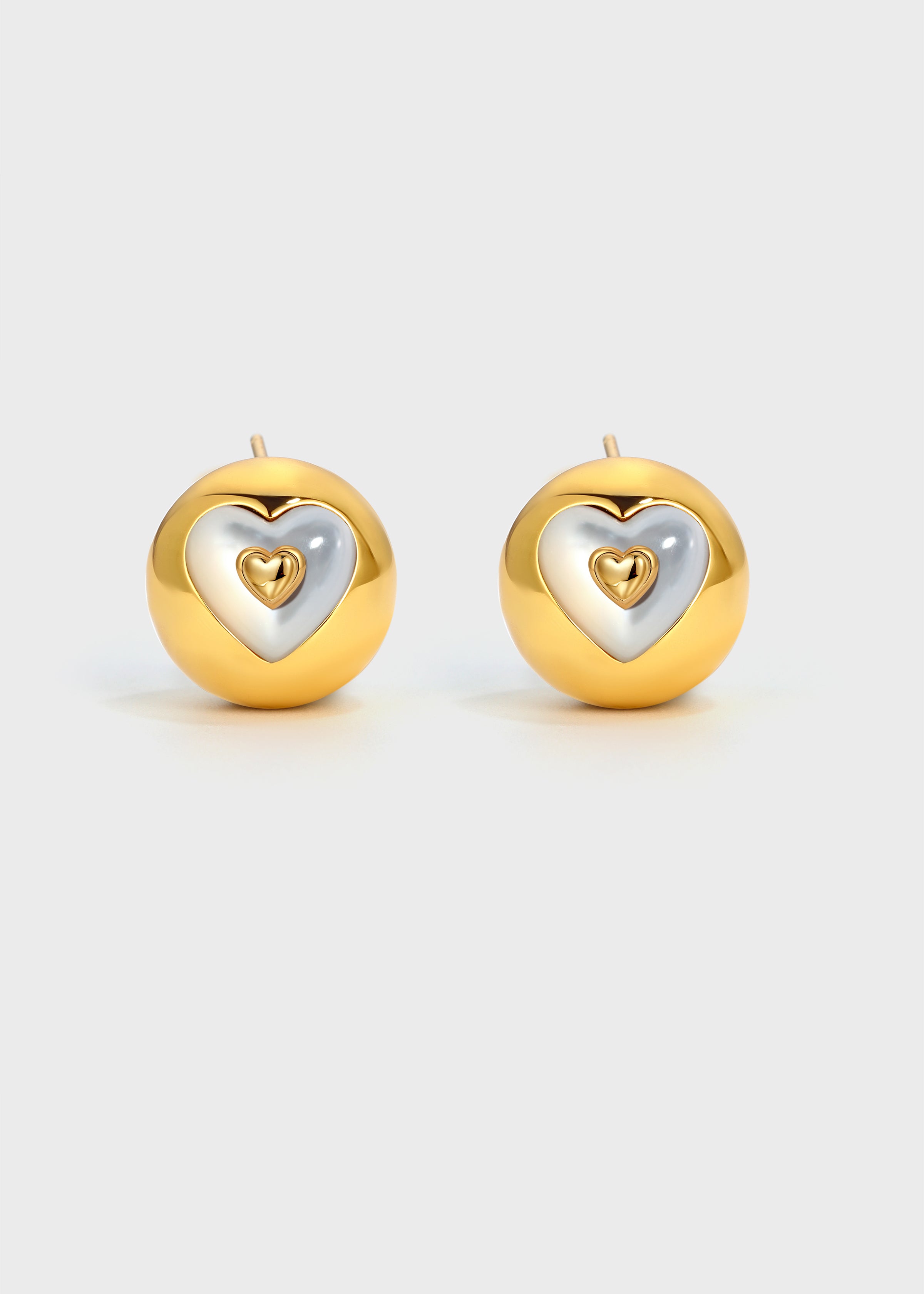 Nocturne Heart Chunky Stud Earrings