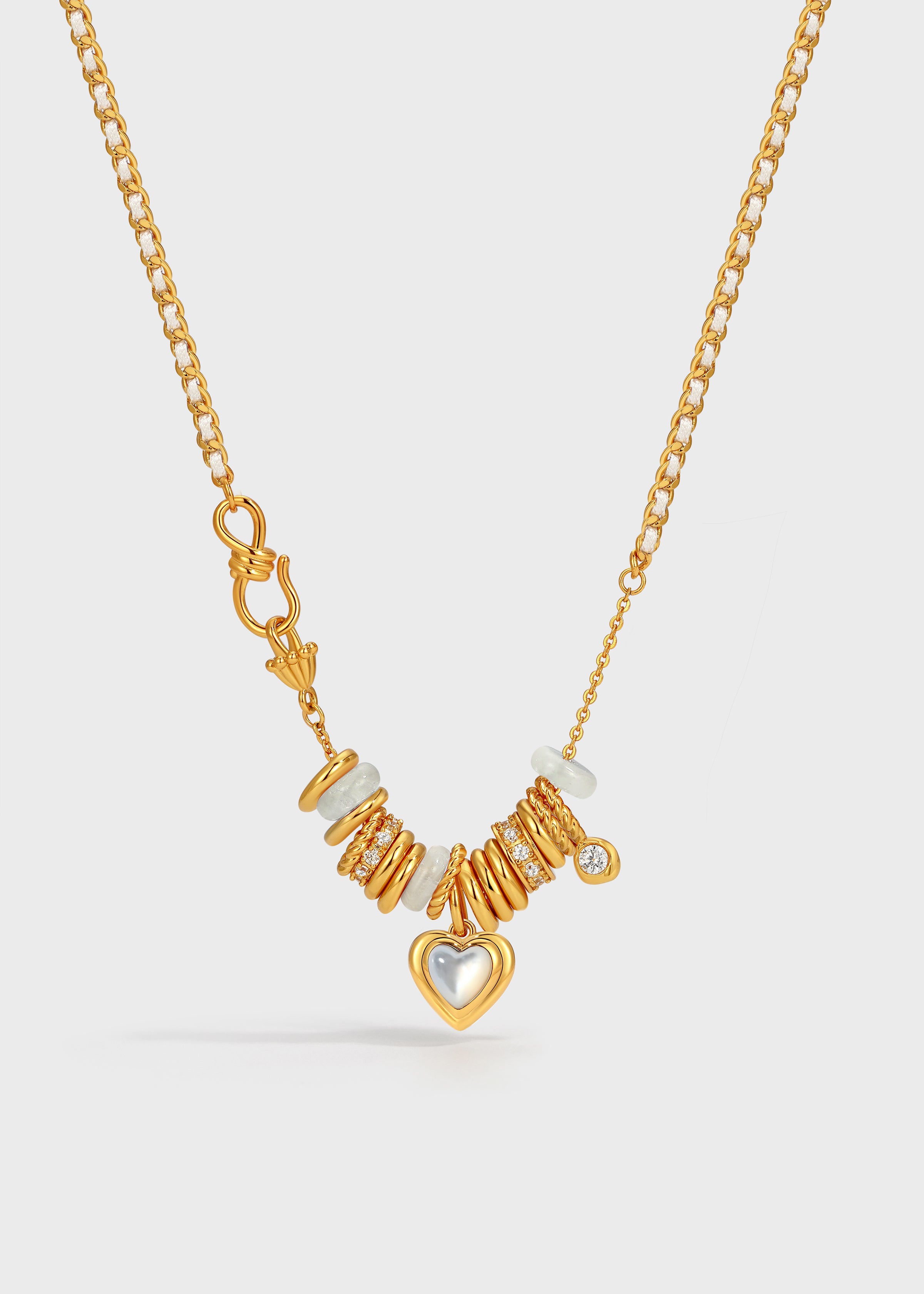 Nocturne Heart Charm Necklace
