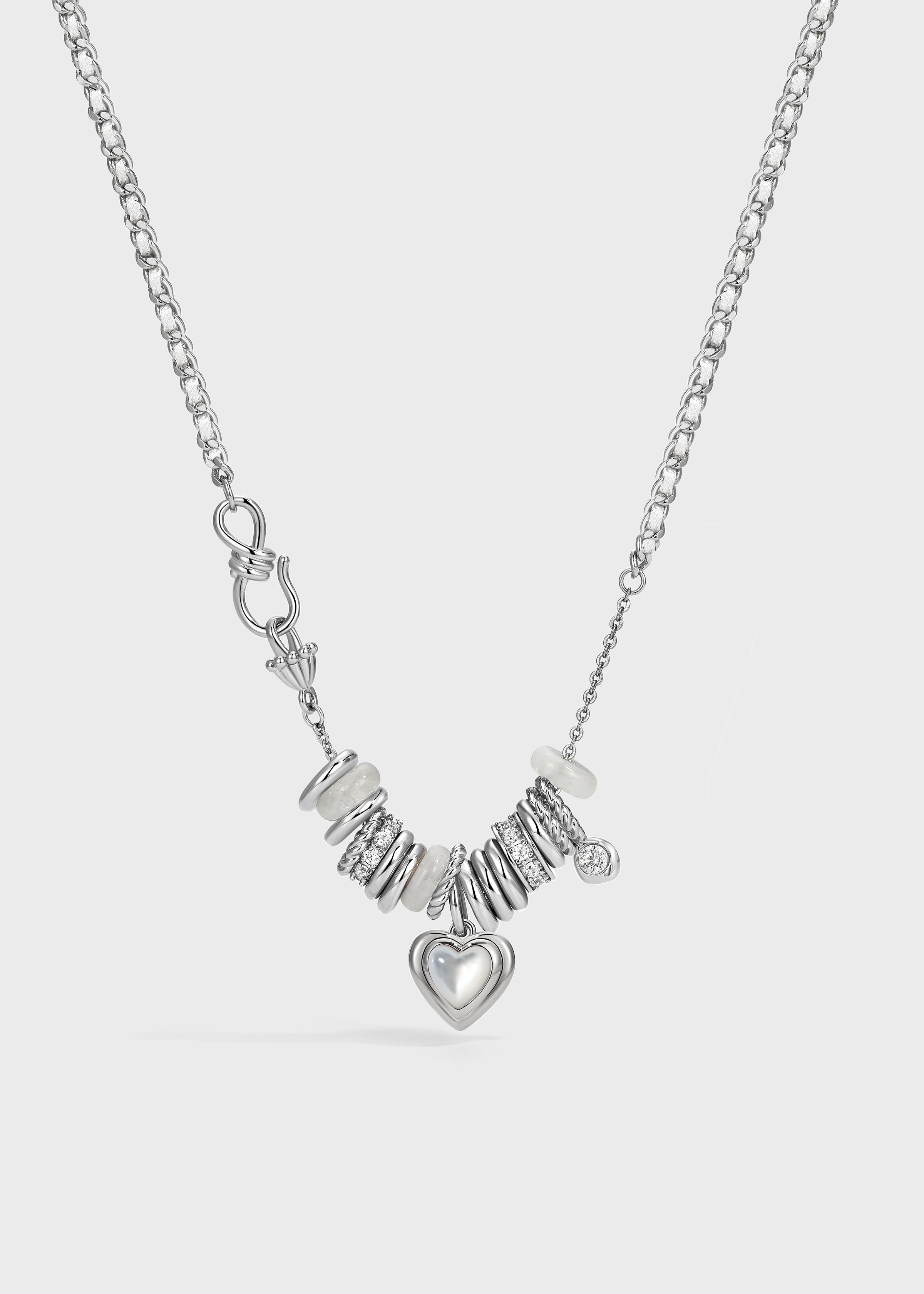 Nocturne Heart Charm Necklace