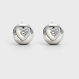 Nocturne Heart Chunky Stud Earrings
