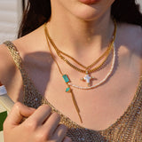 Tidal Sacred Cross Necklace - booneealus