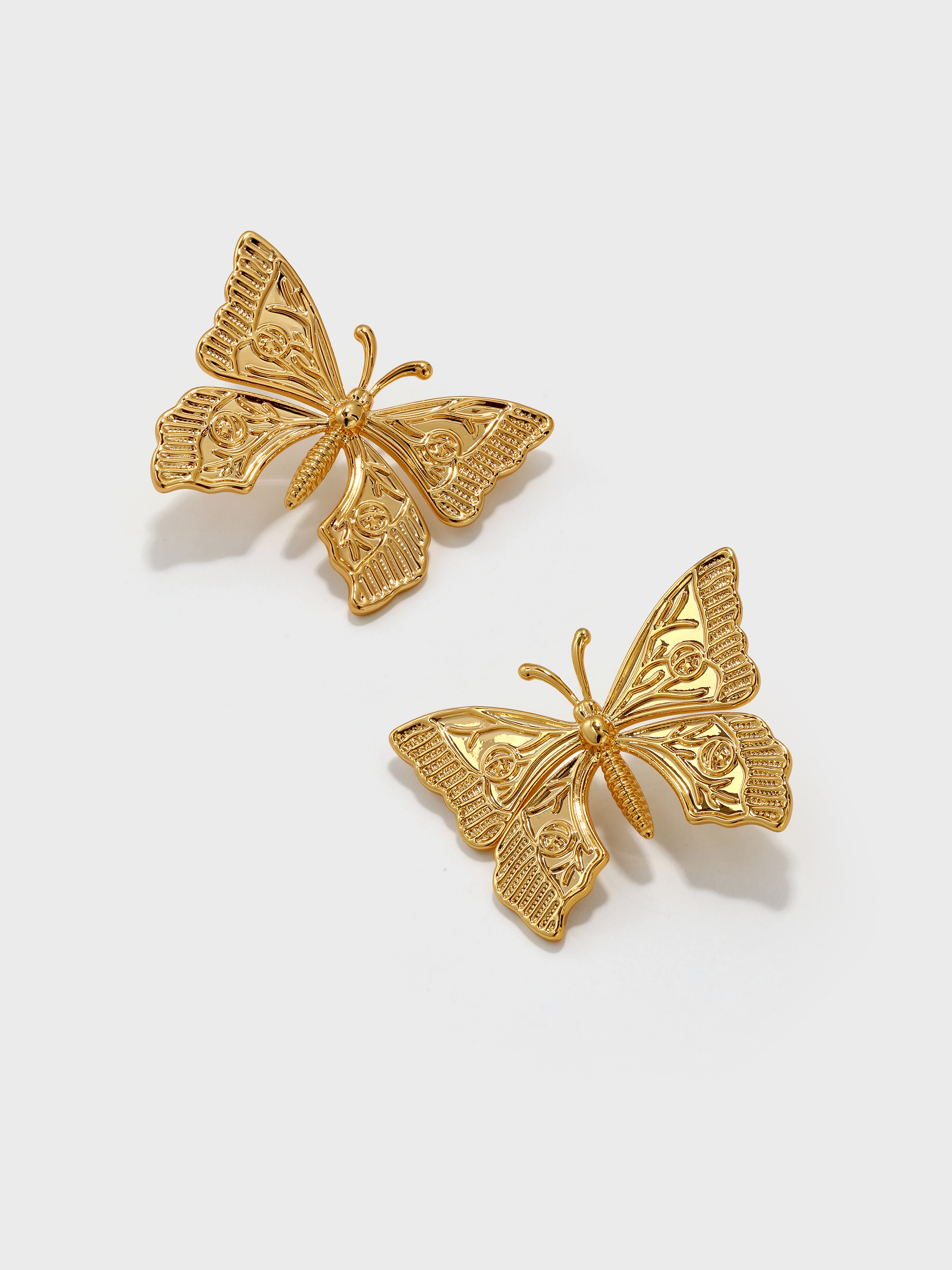 Metal Butterfly Earrings - booneealus