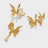 Metal Texture Butterfly Set Studs (3 pcs)