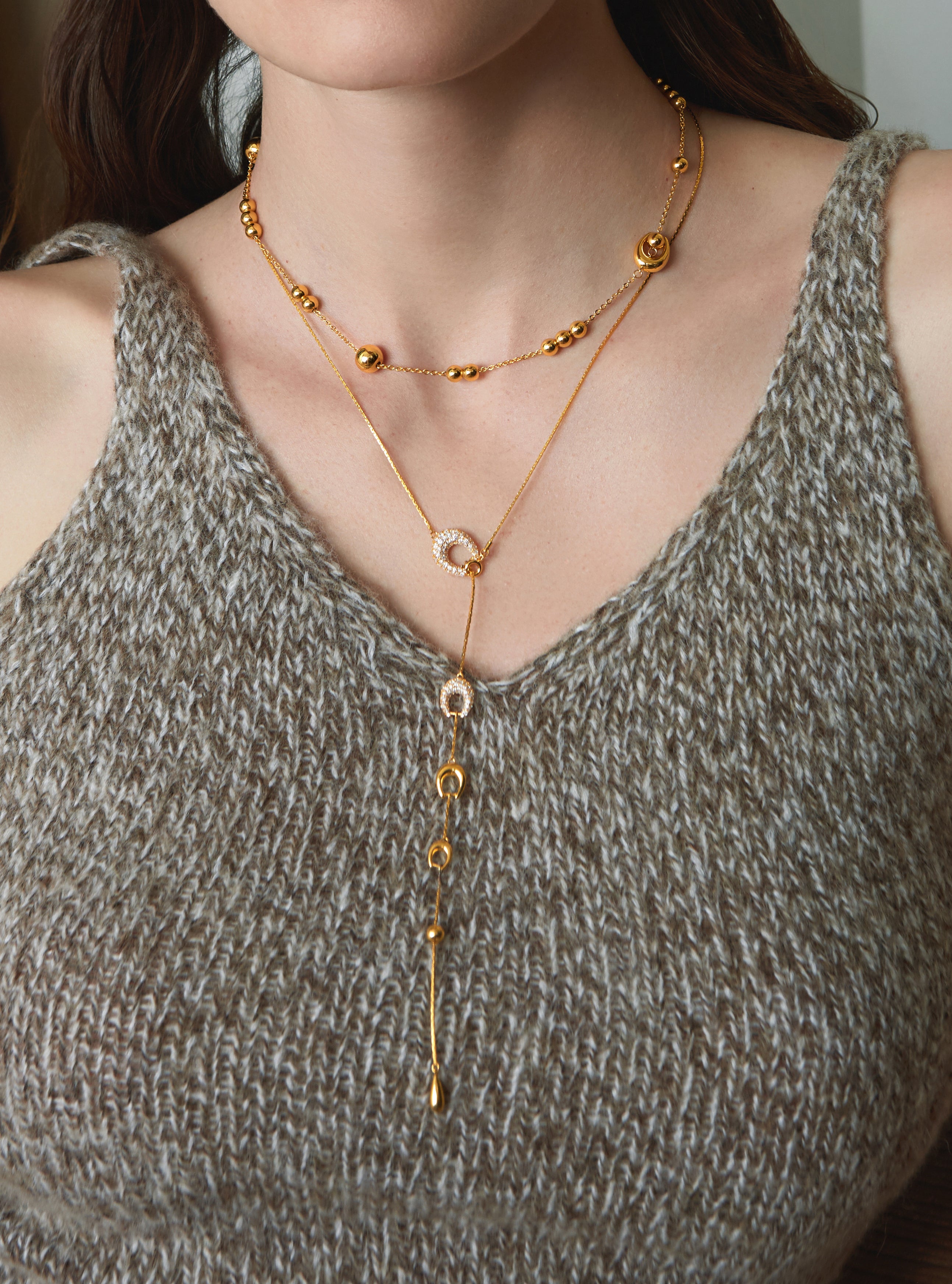 Orbit Stirrup Necklace