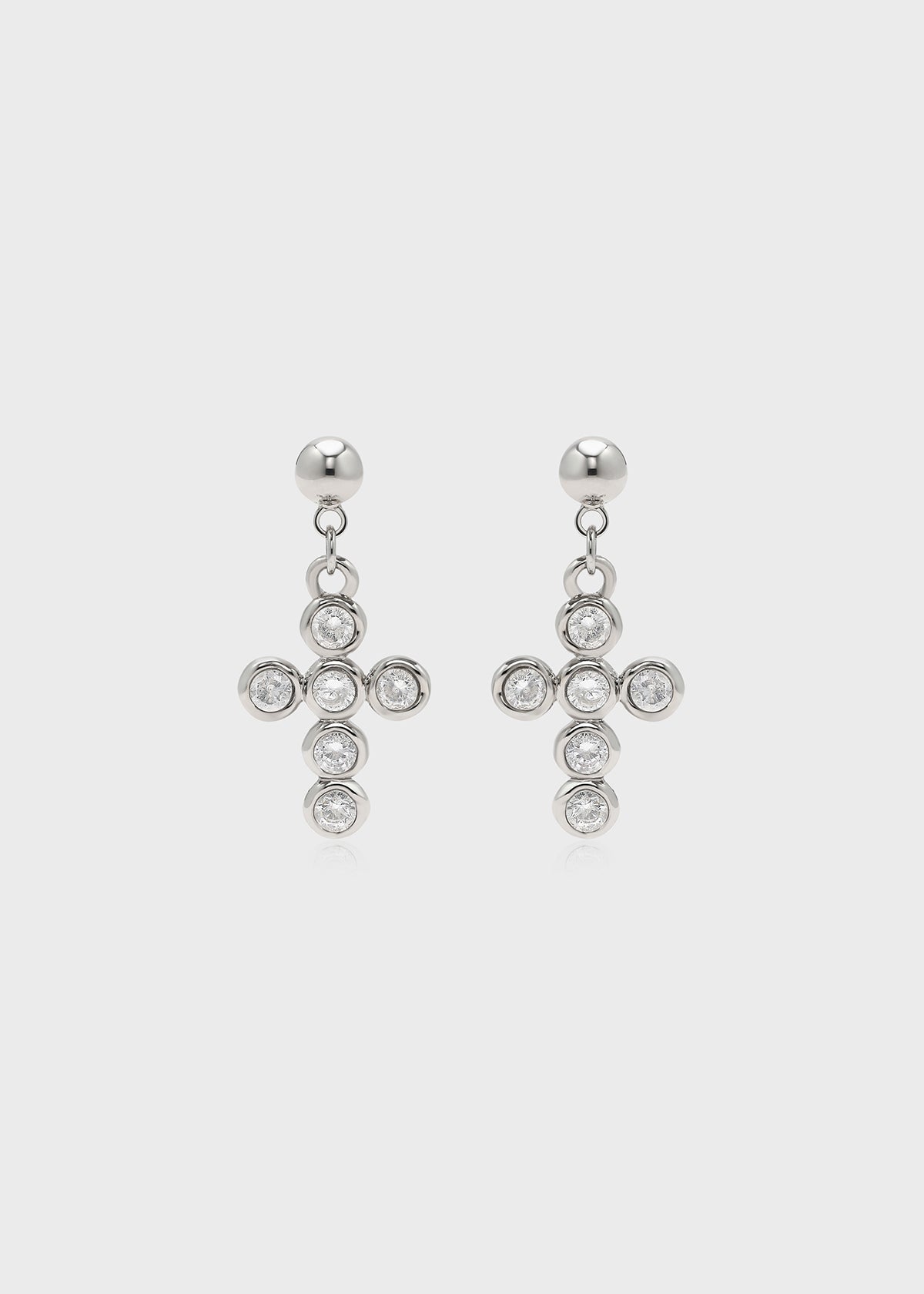 Rebel Harmony Cross Earrings - booneealus