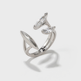 Horse Eye Zirconia Open Ring