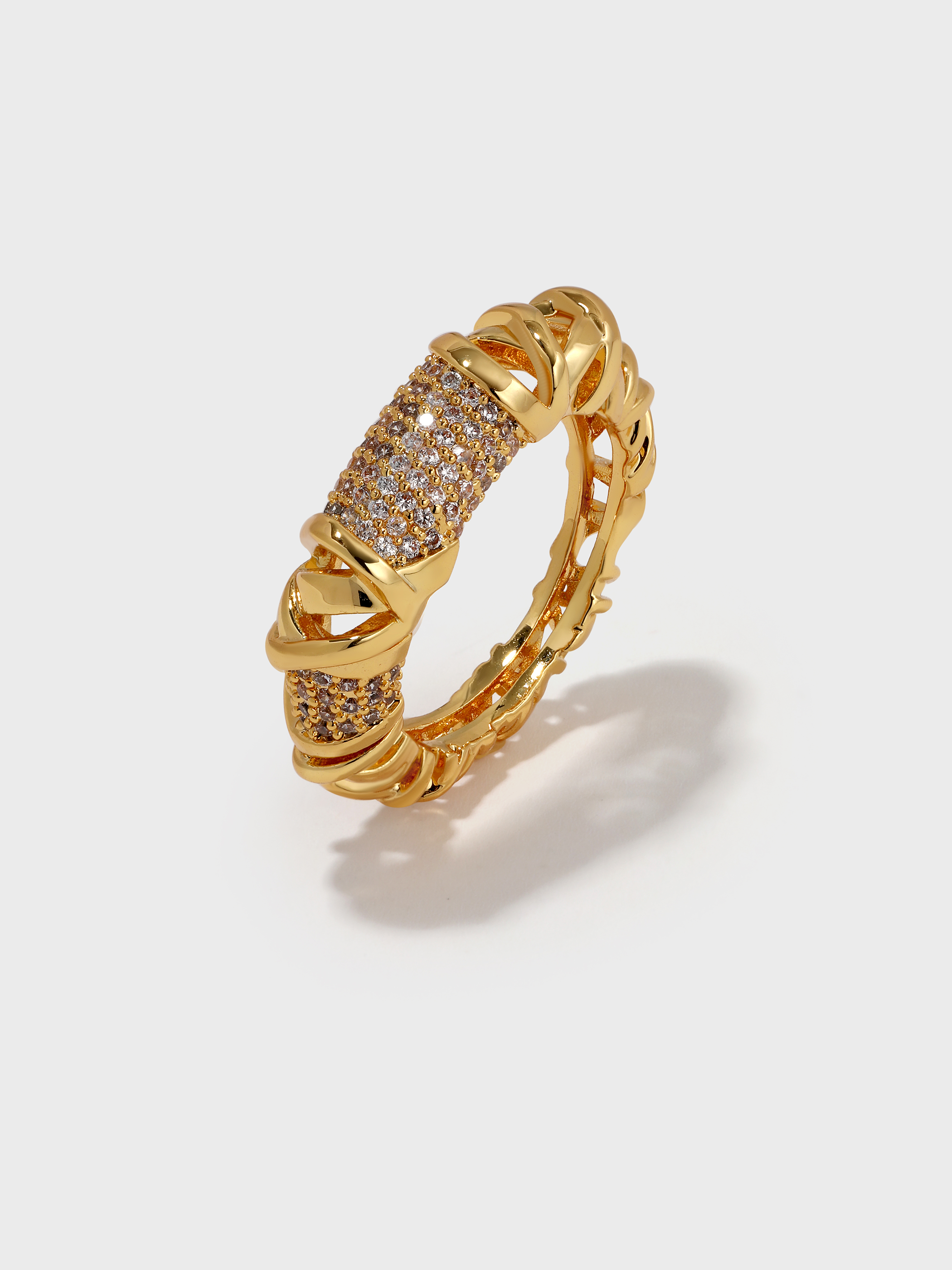 Twisted Braided Zirconia Ring - booneealus