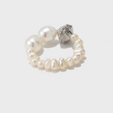 Freshwater Pearl Metal Elastic Ring