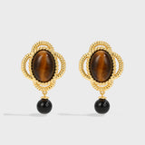 Amber Astrolabe Earrings