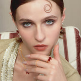 Horse Form Red Agate Ring - booneealus