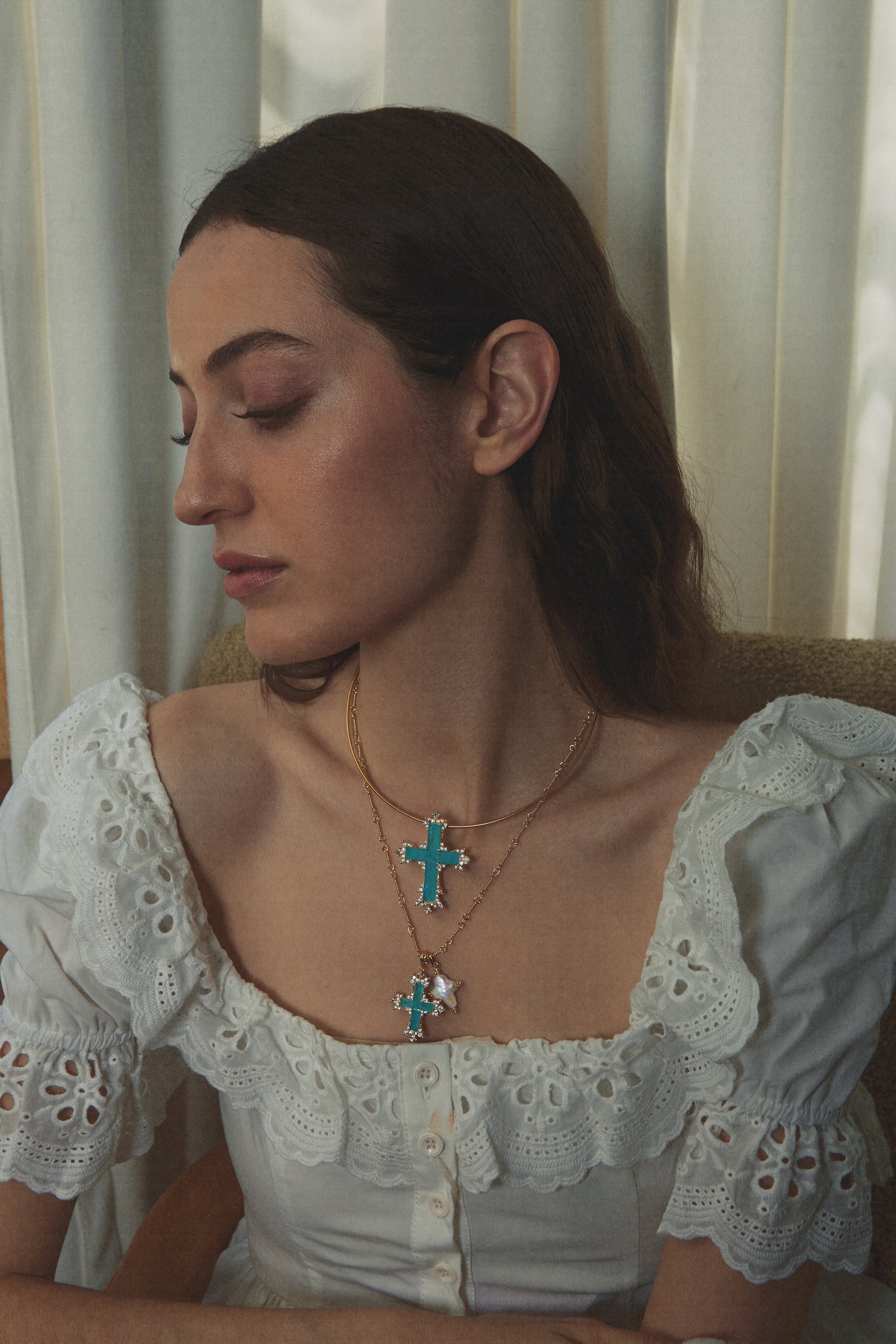 Seaglim Cross Necklace - booneealus