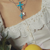 Seaglim Cross Necklace - booneealus