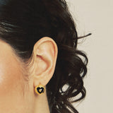 Nocturne Heart Chunky Stud Earrings