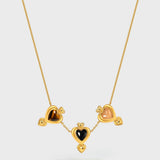 Nocturne Triple Heart Necklace
