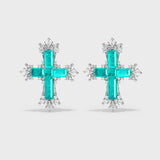 Lucent Tide Cross Earrings - booneealus