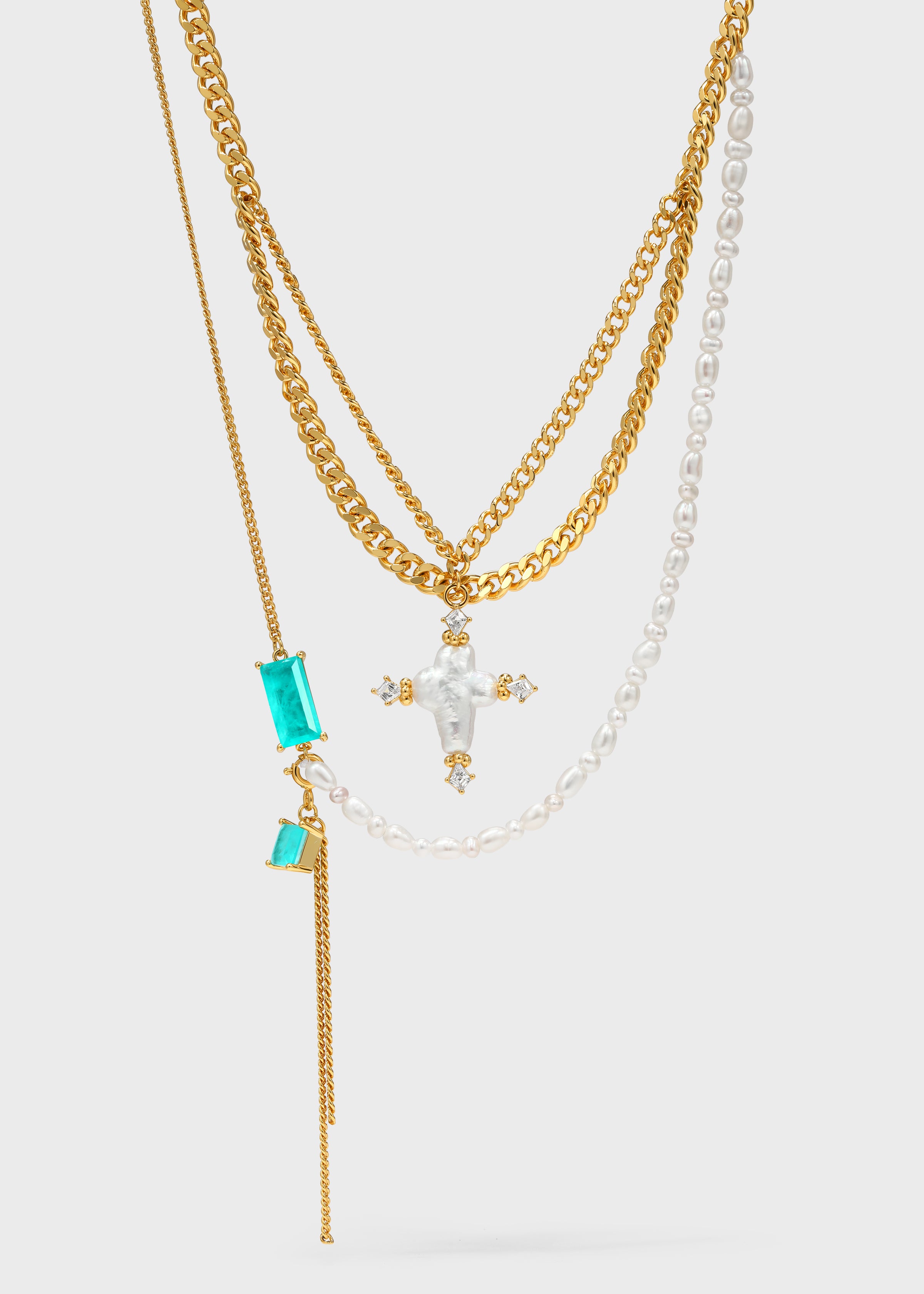 Tidal Sacred Cross Necklace - booneealus