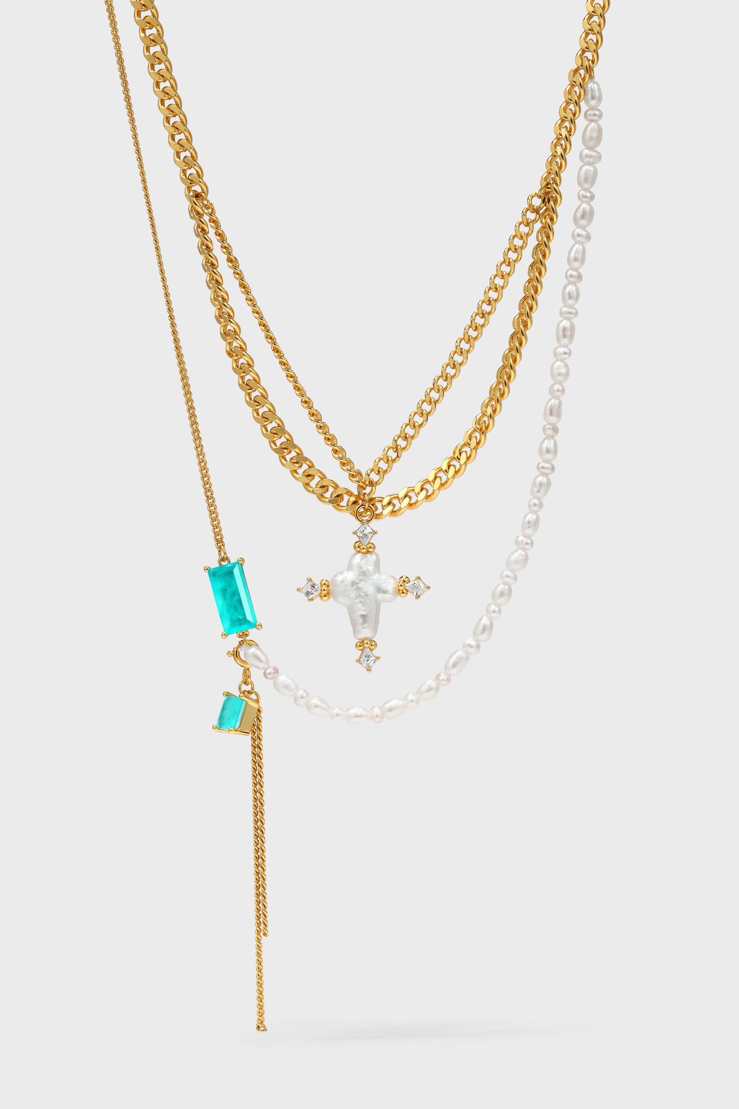 Tidal Sacred Cross Necklace - booneealus