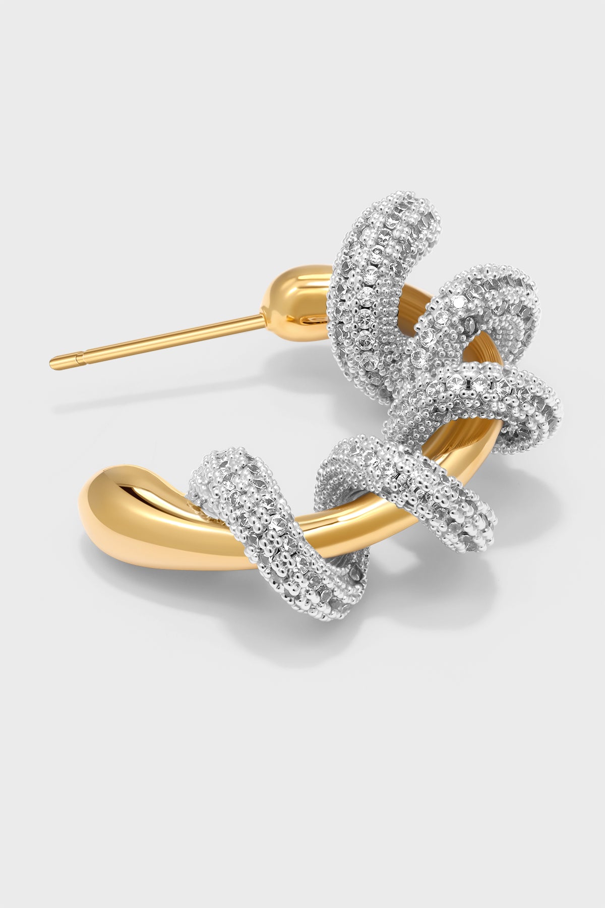 Entwined Light C-Hoop Earrings - booneealus