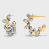 Entwined Light C-Hoop Earrings - booneealus