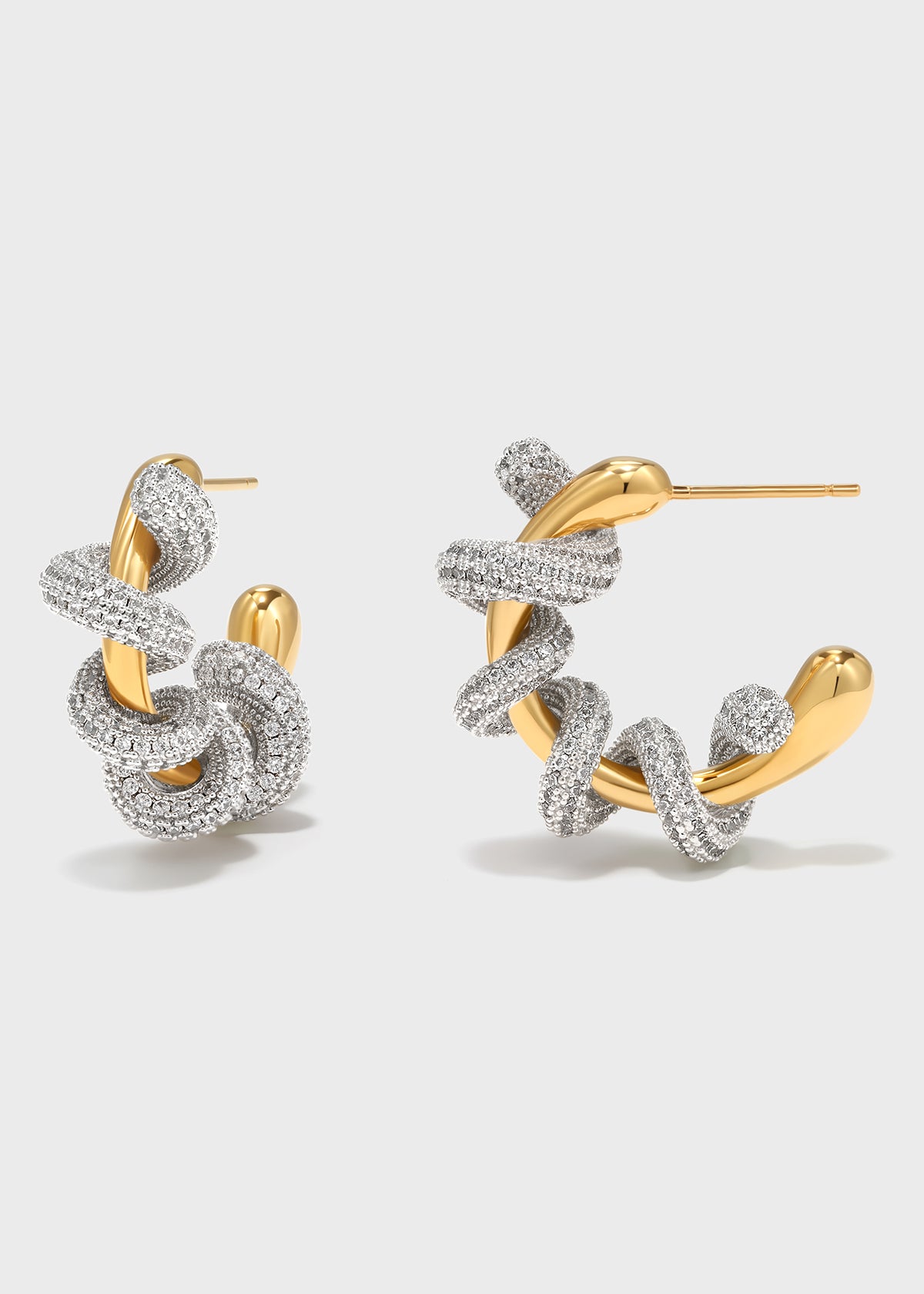 Entwined Light C-Hoop Earrings - booneealus