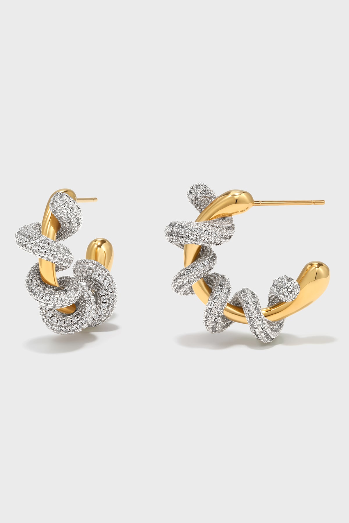 Entwined Light C-Hoop Earrings - booneealus