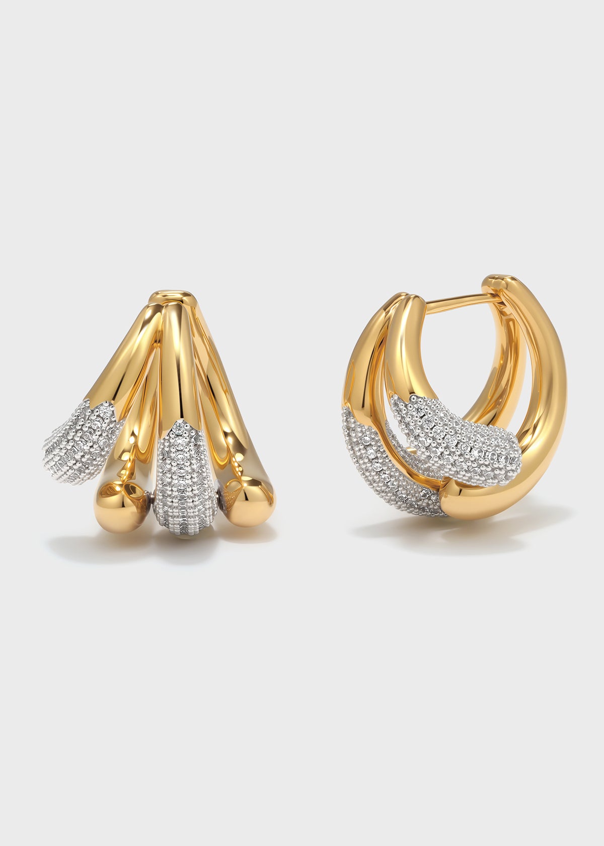 Celestial Duet Hoops Earrings - booneealus