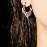 Zircon Tassel Circle Earrings