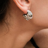 Braided Shell Shape Zirconia Earrings