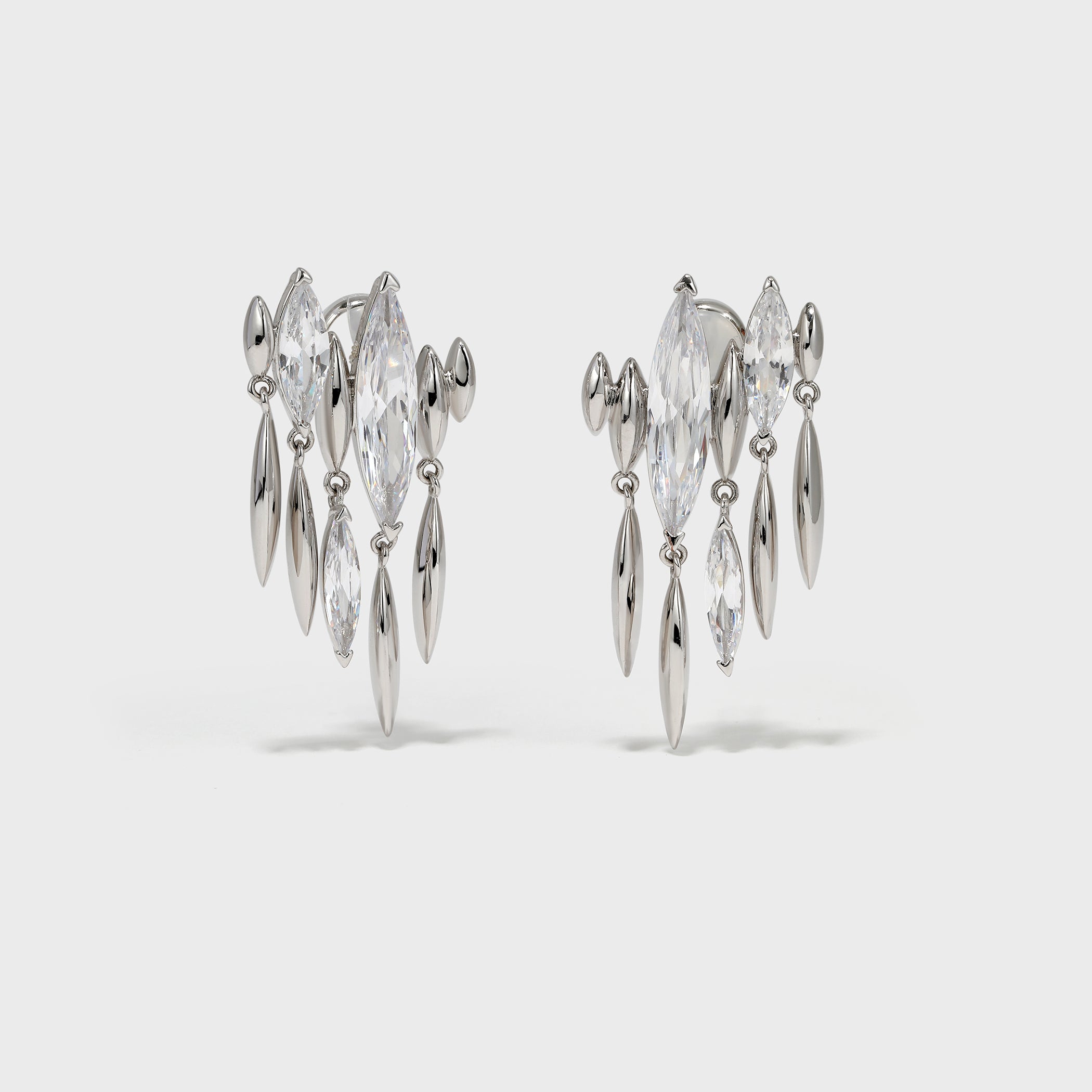 Zirconia Tassel Earrings - booneealus
