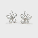 Cut Crystal Butterfly Earrings