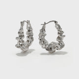 Braided Twisted Rhinestones Earrings