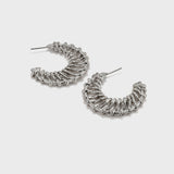 Openwork Braided C-shaped Earrings