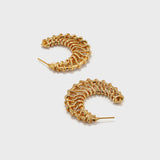 Openwork Braided C-shaped Earrings