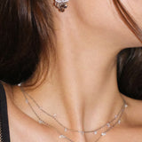 Double Layer Zircon Necklace