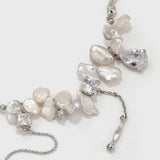 Freshwater Pearl Zircon Teardrop Necklace