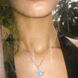 Teardrop-Shaped Double-Layer Butterfly Necklace