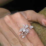 Zircon Butterfly Open Ring