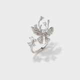 Zircon Butterfly Open Ring