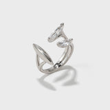 Horse Eye Zirconia Open Ring