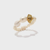 Freshwater Pearl Metal Elastic Ring