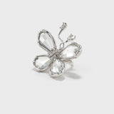 Cut Crystal Butterfly Ring