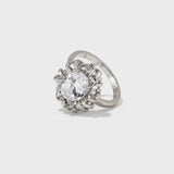 Braided Button-Shaped Zirconia Open Ring