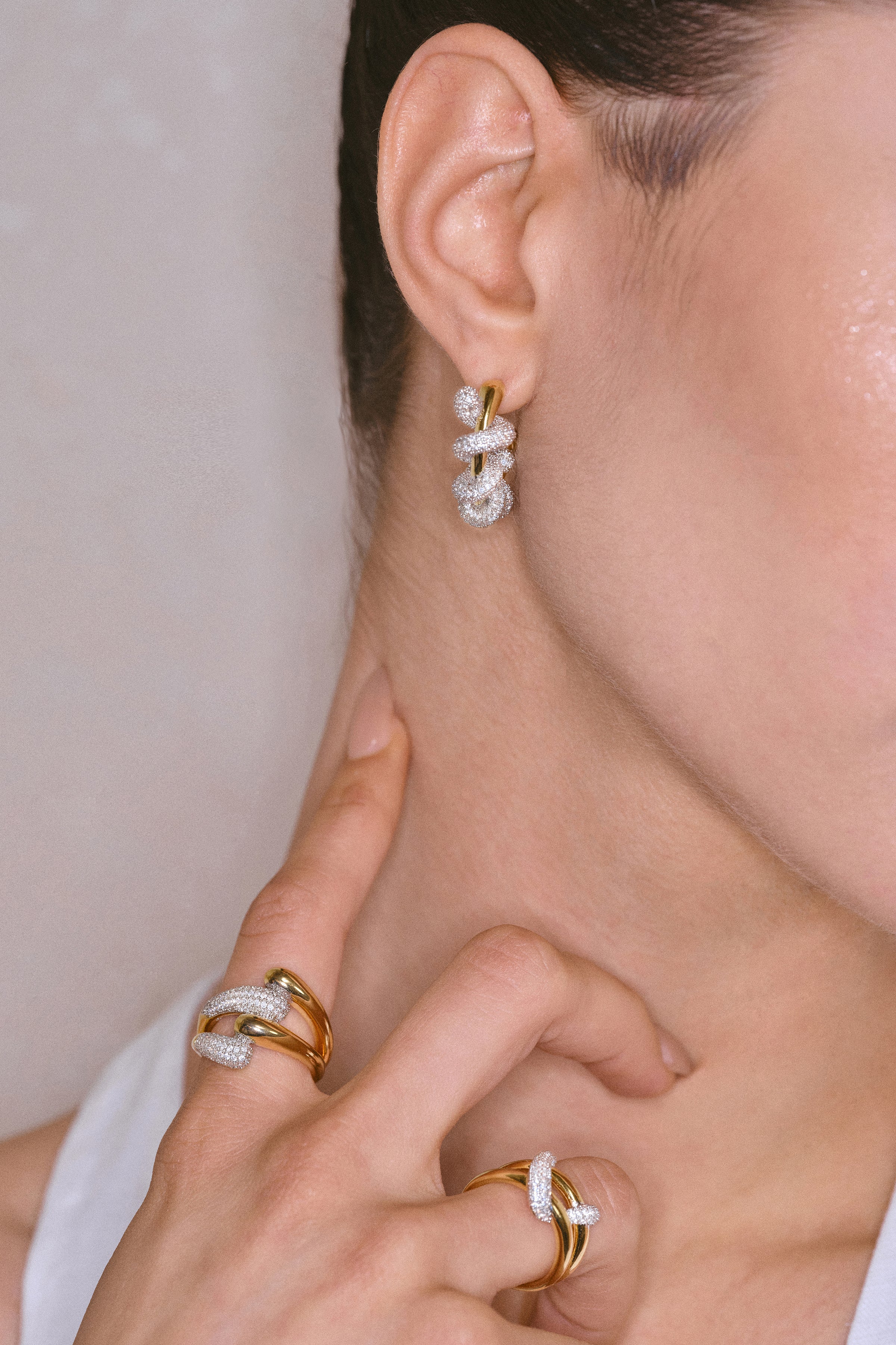 Entwined Light C-Hoop Earrings - booneealus