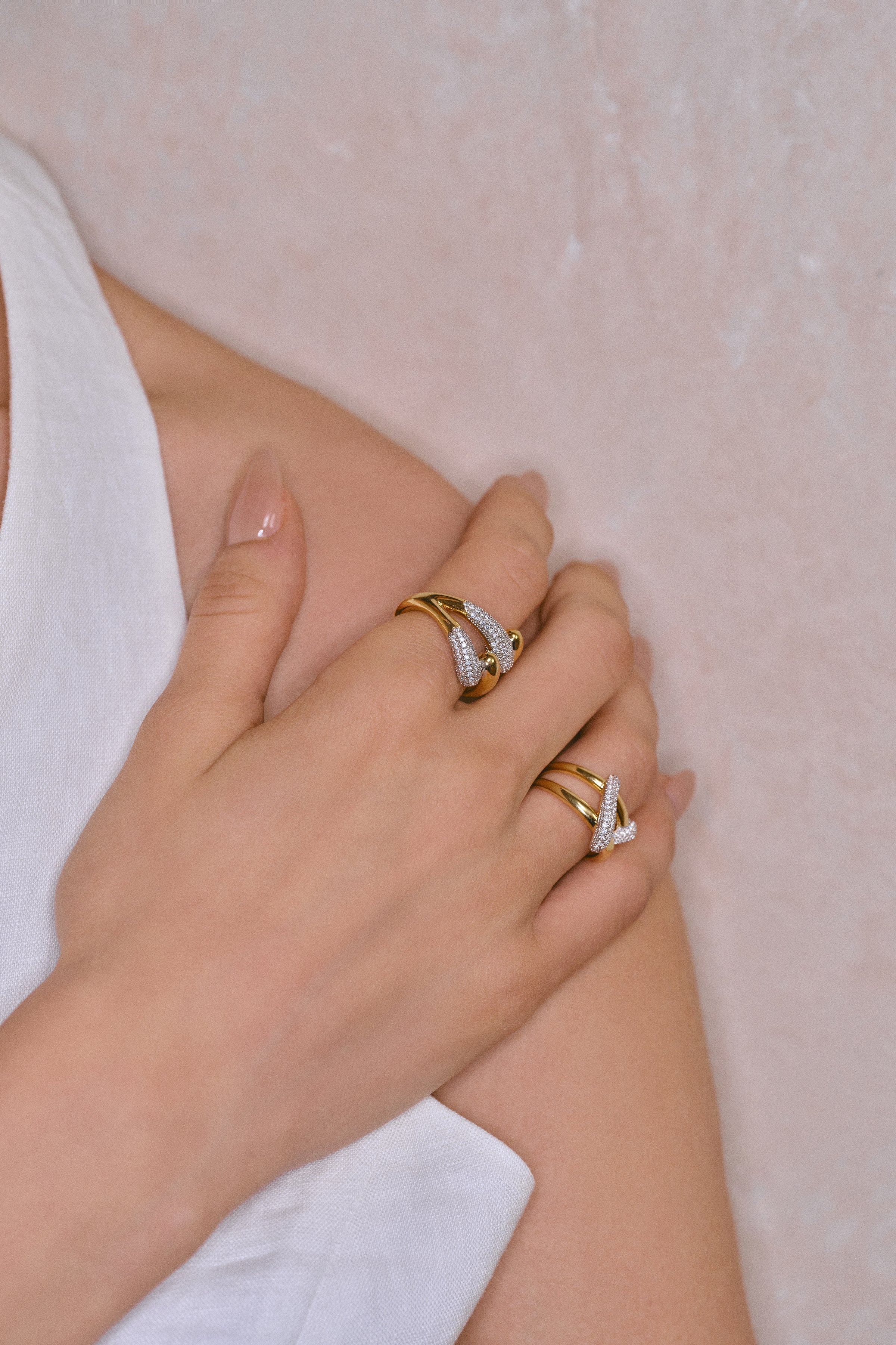 Celestial Duet Hoops Ring - booneealus