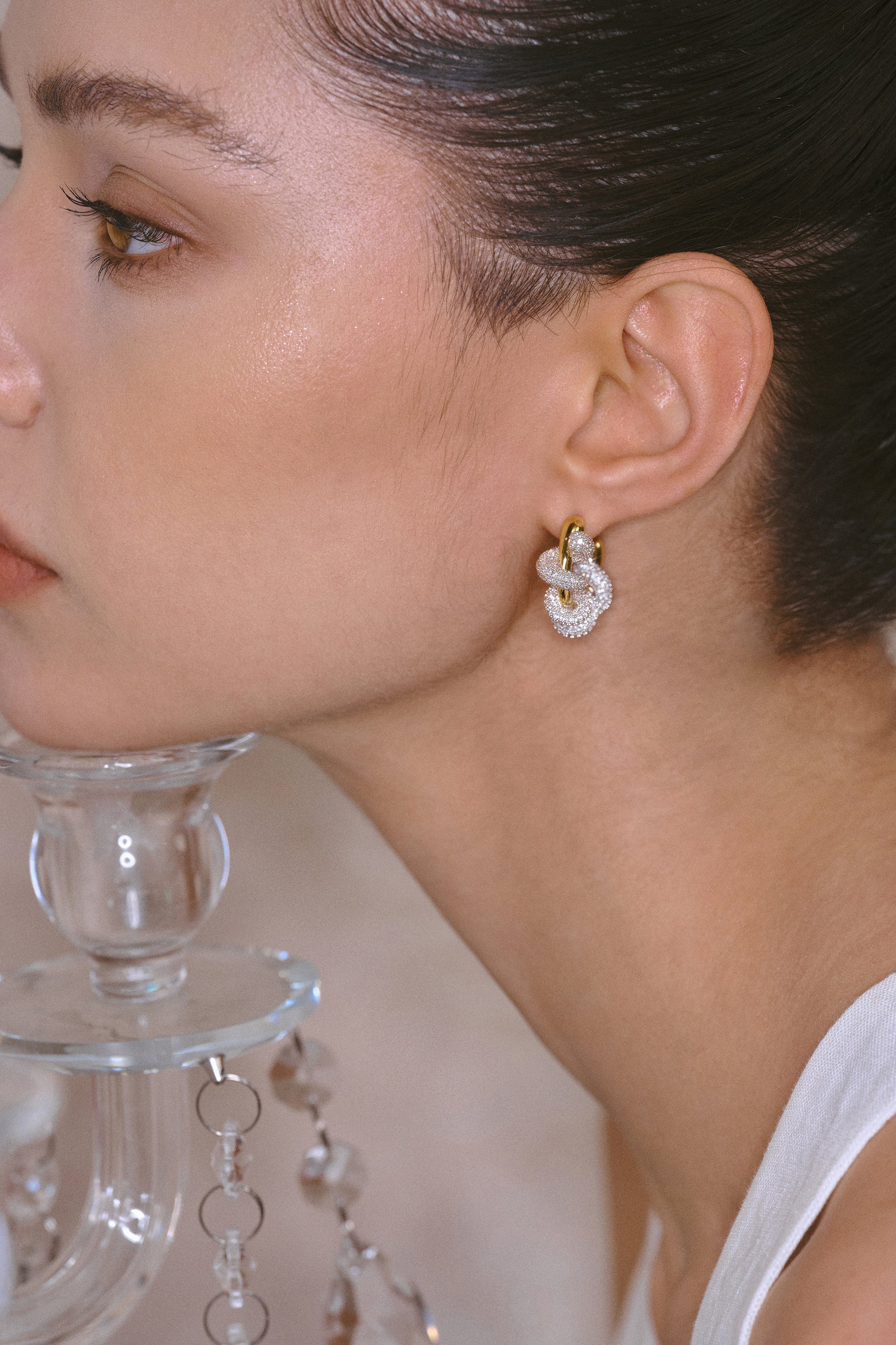 Entwined Light C-Hoop Earrings - booneealus