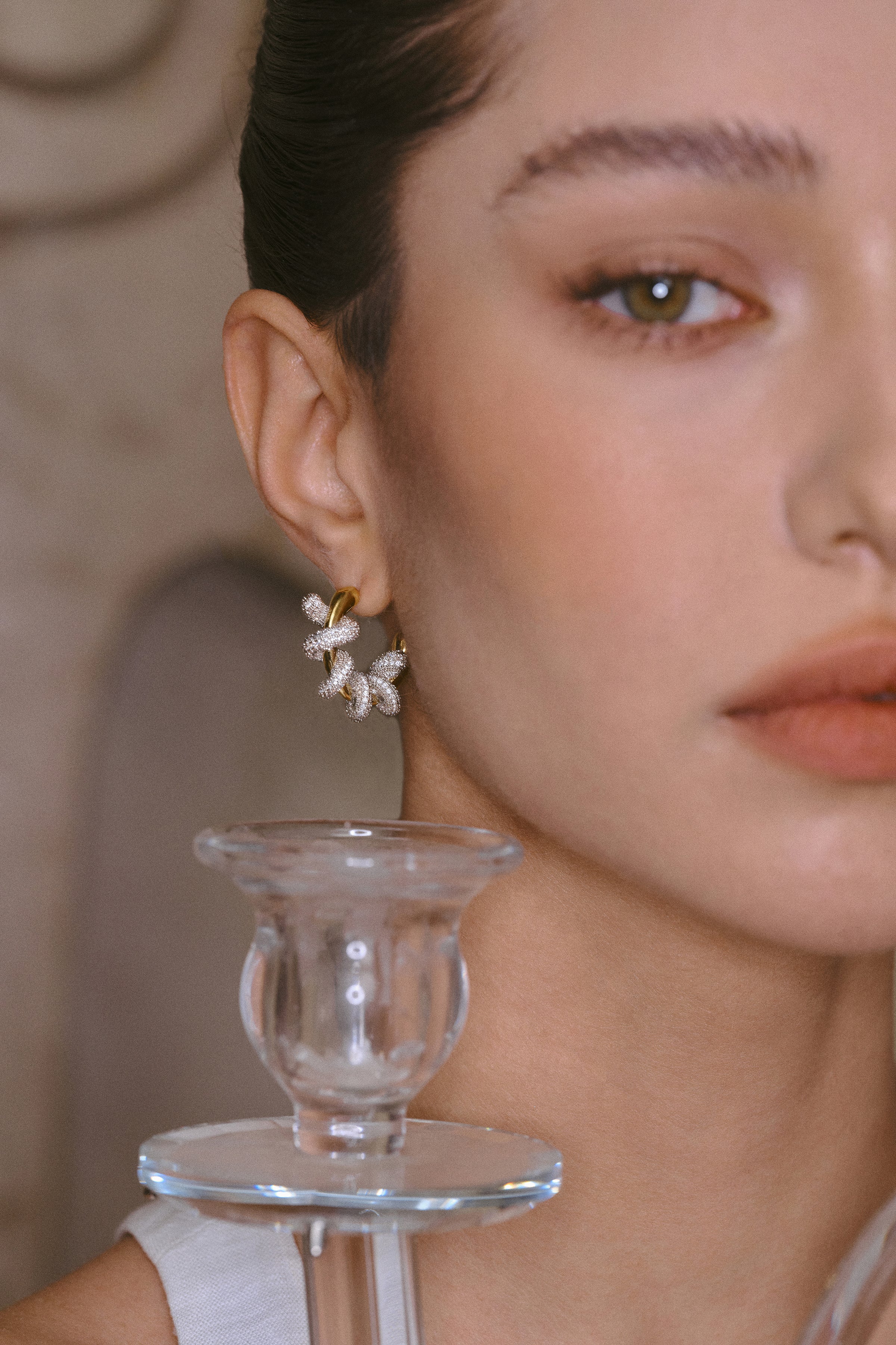 Entwined Light C-Hoop Earrings - booneealus